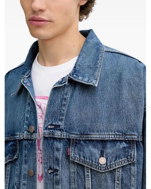 Levi's Blue Trucker Button-Fastening Denim Jacket for men