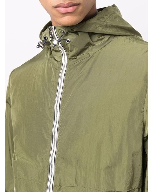Woolrich Green Hooded Zip-Fastening Jacket for men