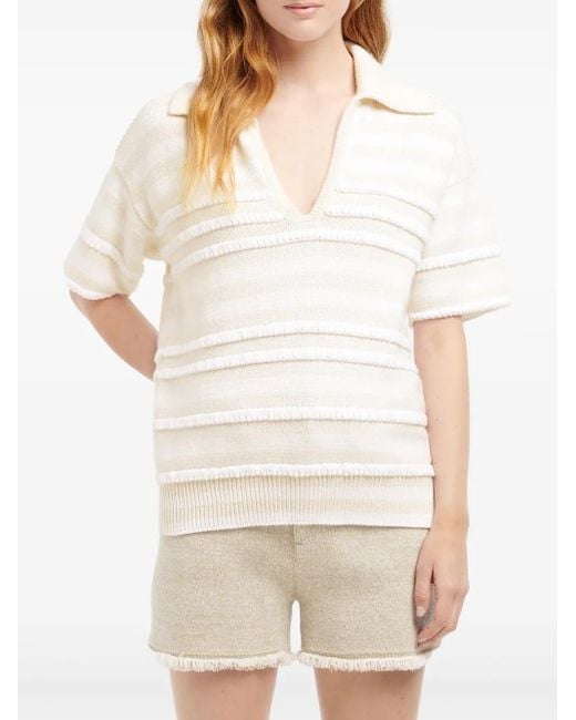 Polo A Rayas Barrie de color White