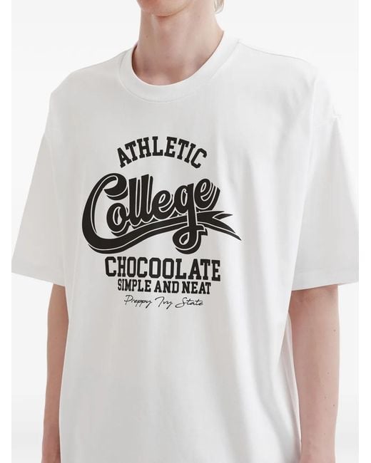 Chocoolate White T-Shirt À Imprimé Graphique for men