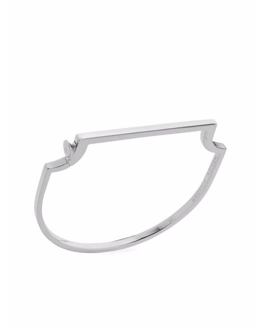 Monica Vinader White Signature Skinny Bangle