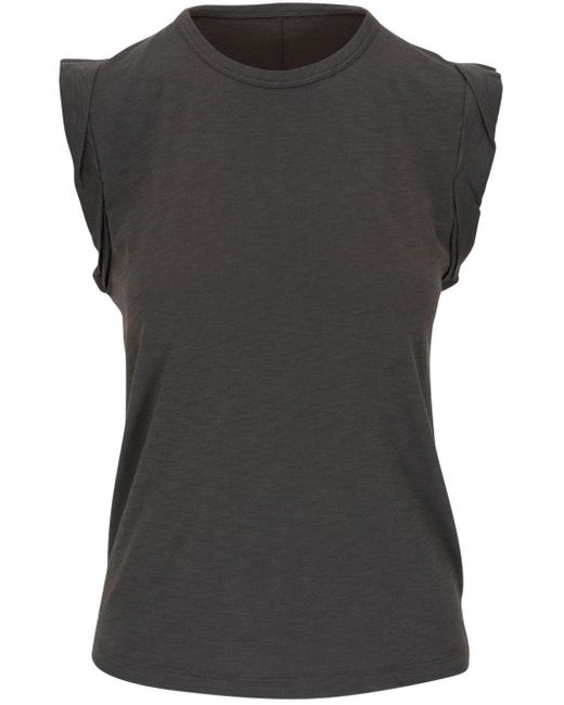 T-shirt Pima con punto smock di Veronica Beard in Black