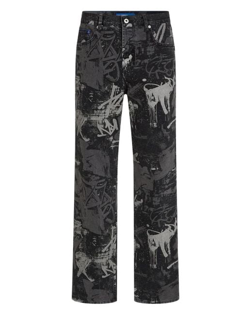 Karl Lagerfeld Black Five-Pocket Jeans for men