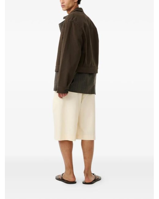Studio Nicholson Brown Piper Patch Pockets Cropped Jacket for men