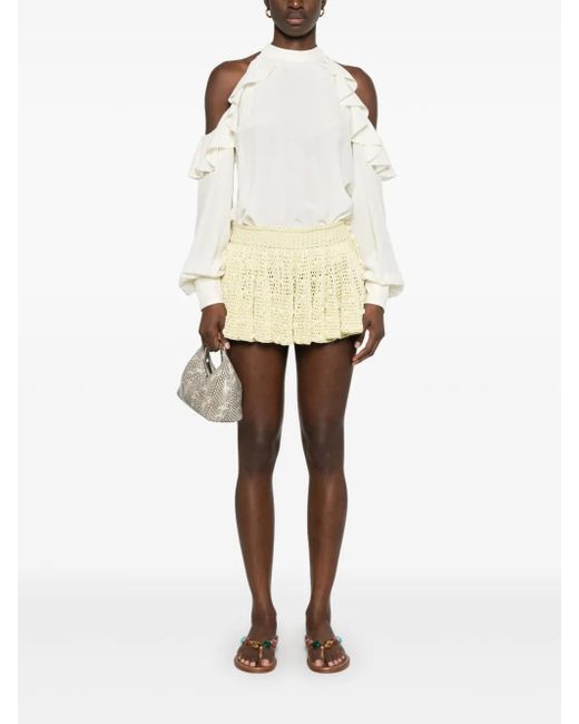 Etro White Draped-Detailed Blouse
