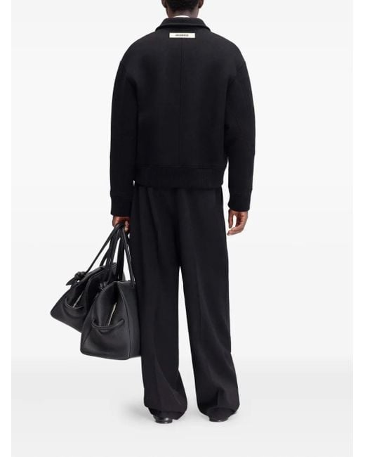 Jacquemus Black Button-Fastening Ribbed-Hem Jacket for men