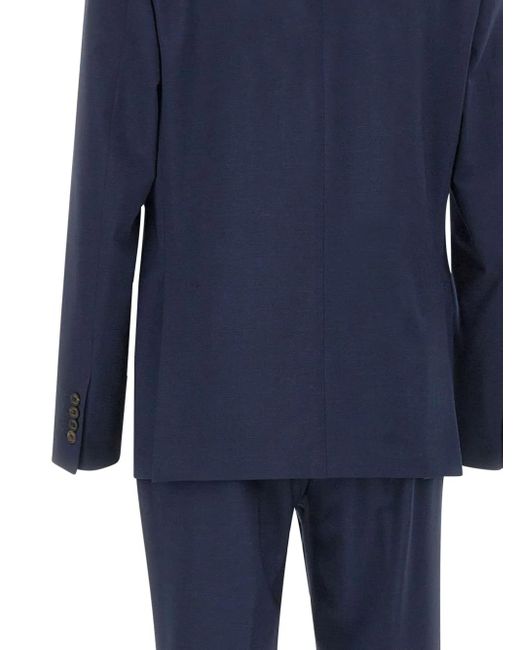 Eleventy Blue Two-Button Welt-Pockets Suit for men