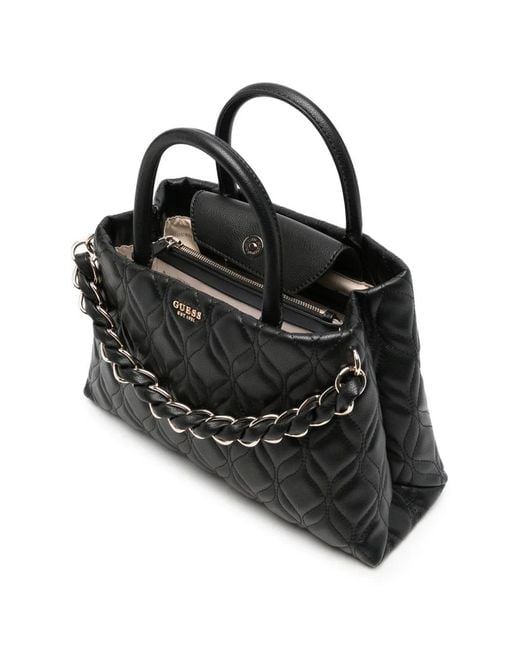 Guess Black Shopper Mit Steppung