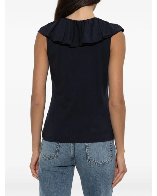 Ulla Johnson Black Elsie Ruffled Blouse