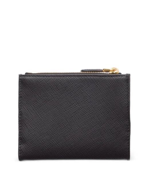 Prada Black Small Saffiano Leather Wallet