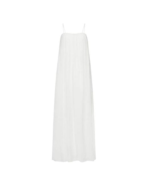 Twp White Robe Longue À Fronces