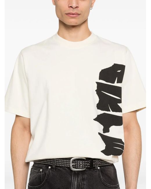 Arte' White Graphic Print T-Shirt for men