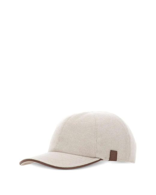 Eleventy White Logo-Patch Baseball Cap for men