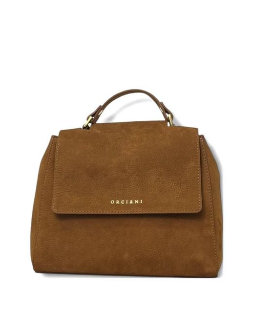 Orciani Small Sveva Shoulder Bag Brown