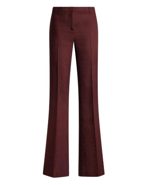 Etro Purple Hose Mit Paisley-Jacquard