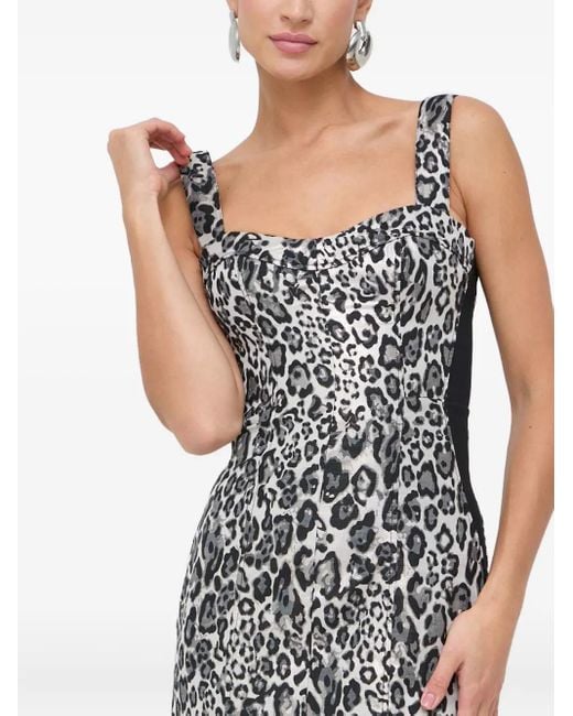 Guess Black Animal Print Strap Dress