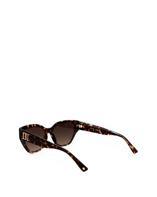 DSquared² Brown Tortoiseshell-Effect Geometric-Frame Sunglasses