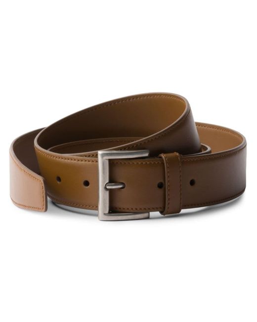 Prada Brown Buckled Leather Belt