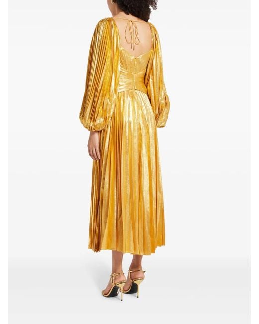 Acler Yellow Elbridge Midi Dress