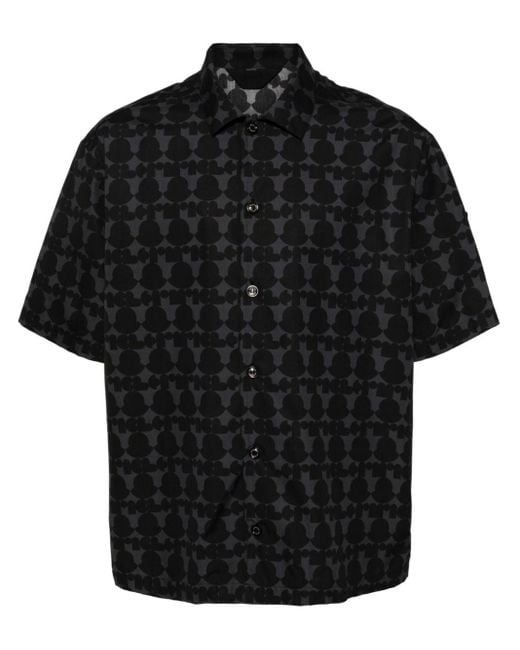 Moncler Hemd mit Devoré-Effekt in Black für Herren