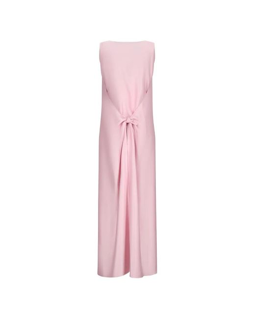Stephan Janson Pink Knot Detail Midi Dress