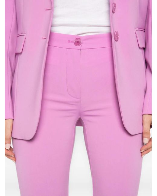 Patrizia Pepe Pink Slim-Fit Trousers
