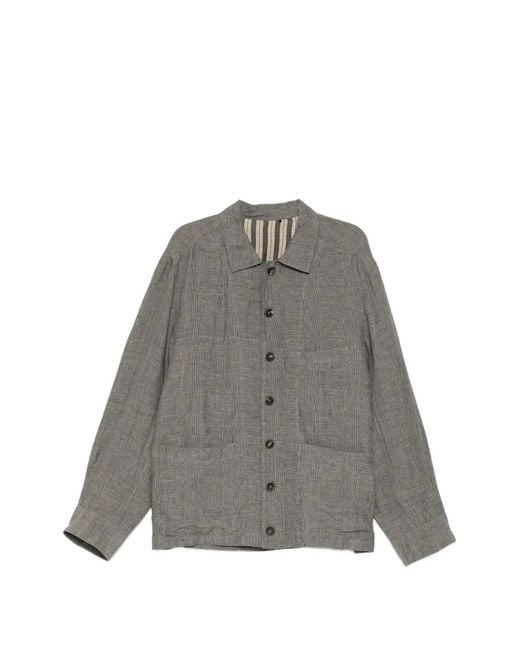 Ziggy Chen Gray Button-Up Shirt for men