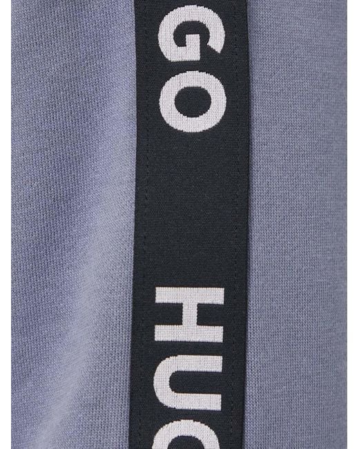 HUGO Blue Logo-Tape Sweatshirt for men