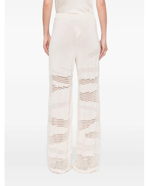 Akep ゼブラ ニットパンツ White