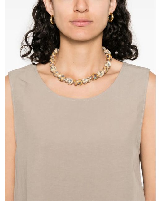 MOUTAKI Top Met Slub-Textuur in het Natural
