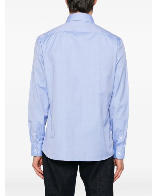 Brunello Cucinelli Blue Long-Sleeve Shirt for men