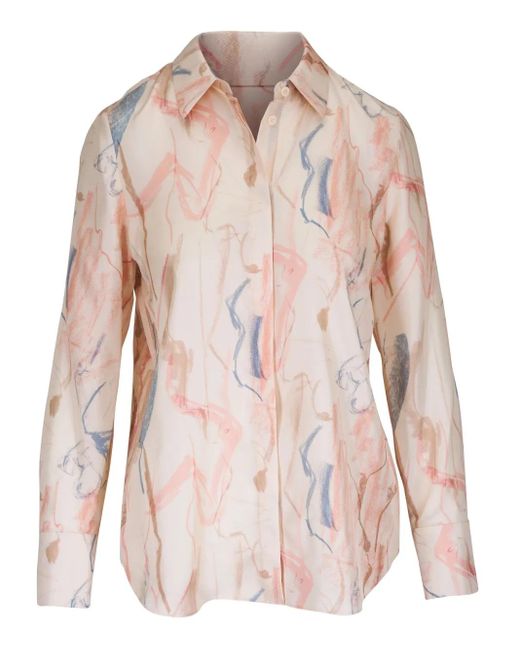 Lafayette 148 New York シルクシャツ Pink