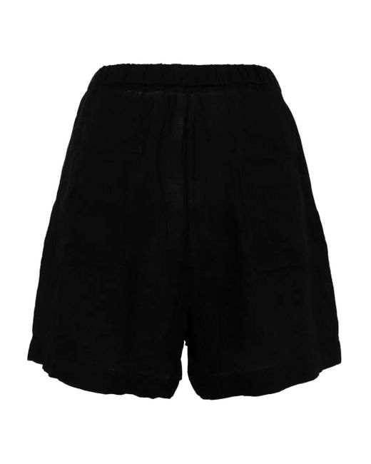 Forme D'expression Black Linen Track Shorts