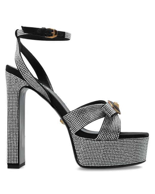 Versace Metallic Platform Sandals