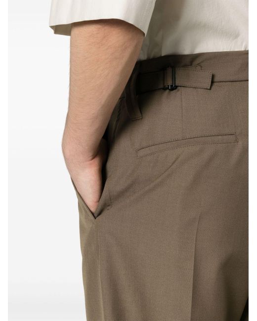 Pantaloni dritti con pieghe di Lemaire in Natural da Uomo