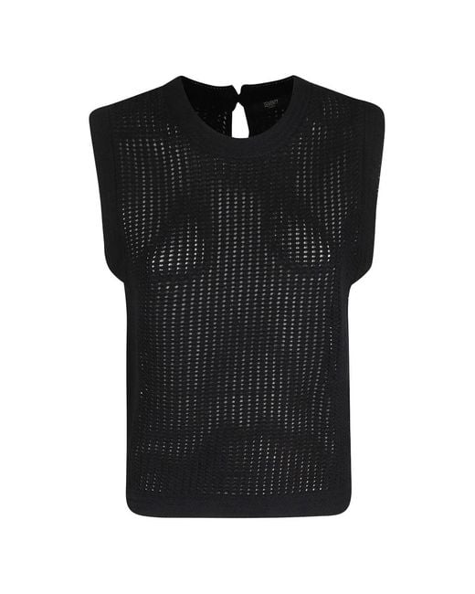 Seventy Black Open-Knit Sweater