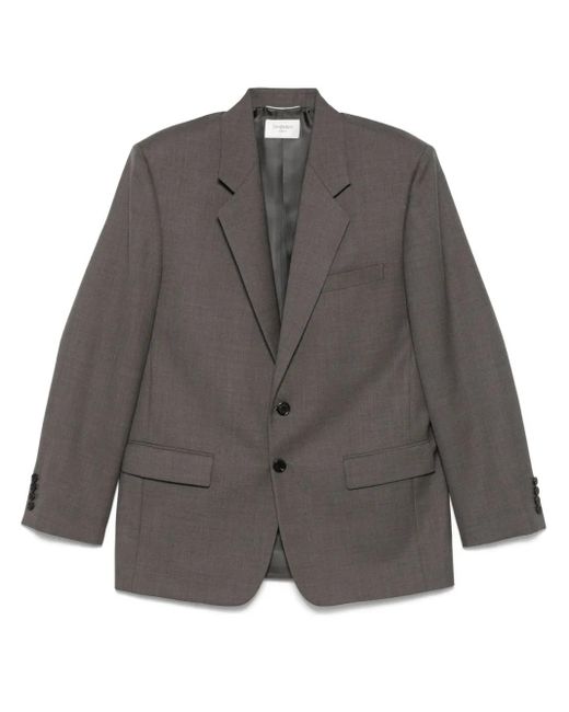Saint Laurent Gray Wool Chin㨠Jacket for men