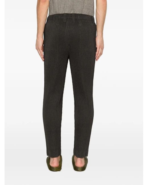 Homme Plissé Issey Miyake Black Pleated Trousers for men