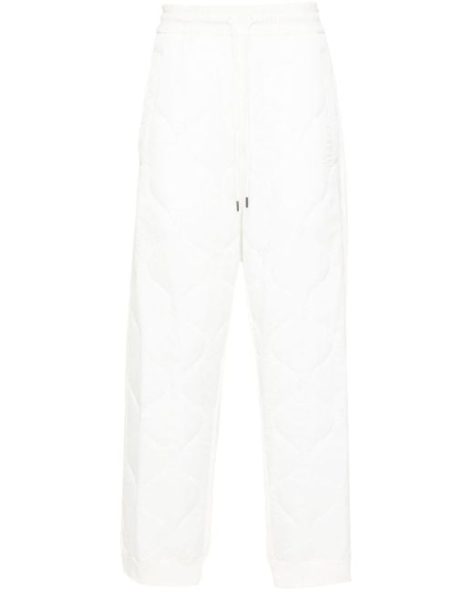 Dries Van Noten White Quilted Wide-leg Track Pants for men