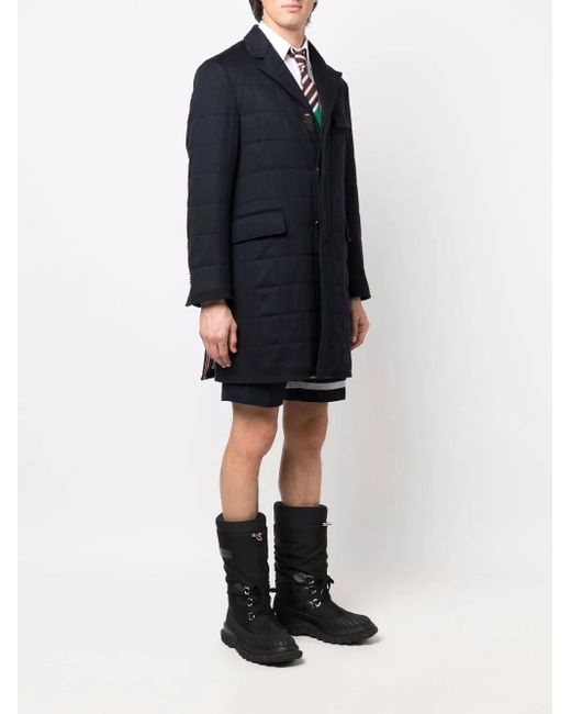 Thom Browne Blue Padded Long-Line Jacket for men