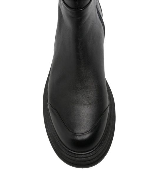 SERGIO MORETTI FIRENZE Black Ridged-Sole Knee-High Boots