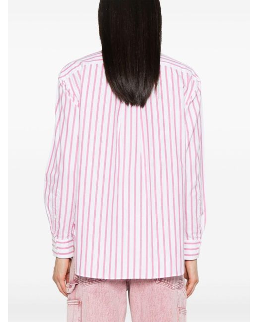 Polo Ralph Lauren Pink Polo-pony Striped Shirts