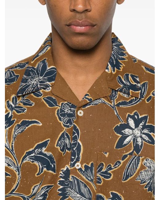 Camisa con estampado floral Universal Works de hombre de color Brown