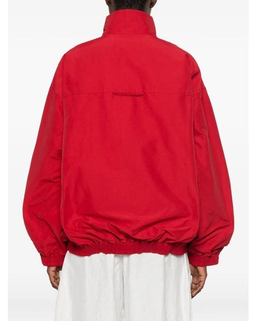 LAMRONS Red Zip-Up Bomber Jacket