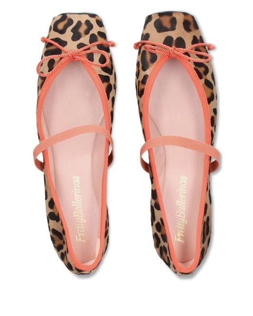 Pretty Ballerinas Red Leopard-Print Ballerina Shoes