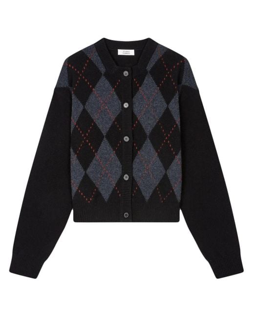 Studio Tomboy X Black Cardigan Mit Argyle-Muster