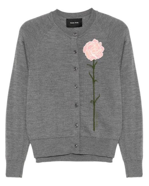 Simone Rocha Gray Carnation Cardigan