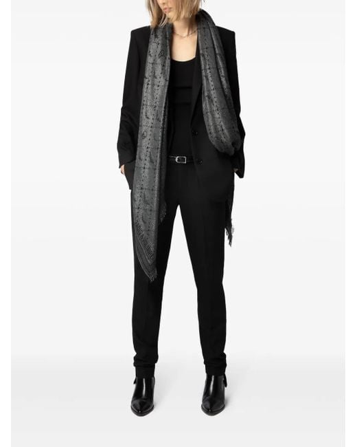 Sciarpa Glenn Con Monogramma di Zadig & Voltaire in Black