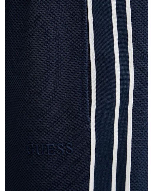 Guess Blue Side-Stripe Track Pants for men