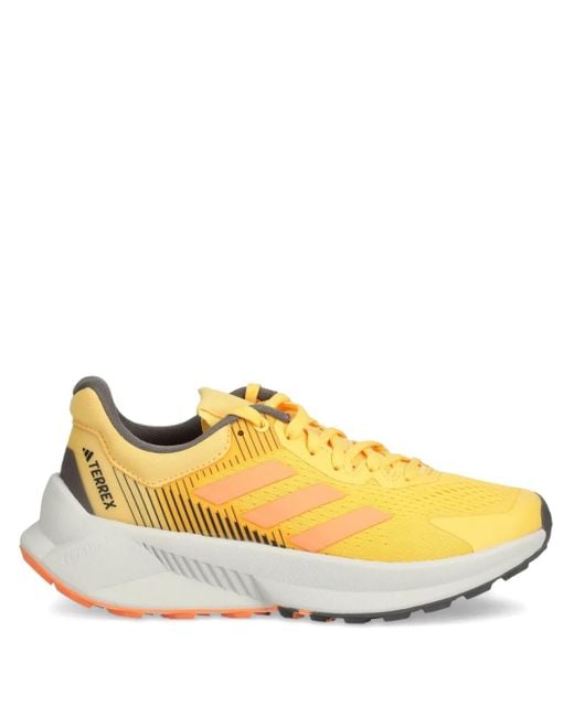 Adidas Yellow Three-Stripe Trainers for men